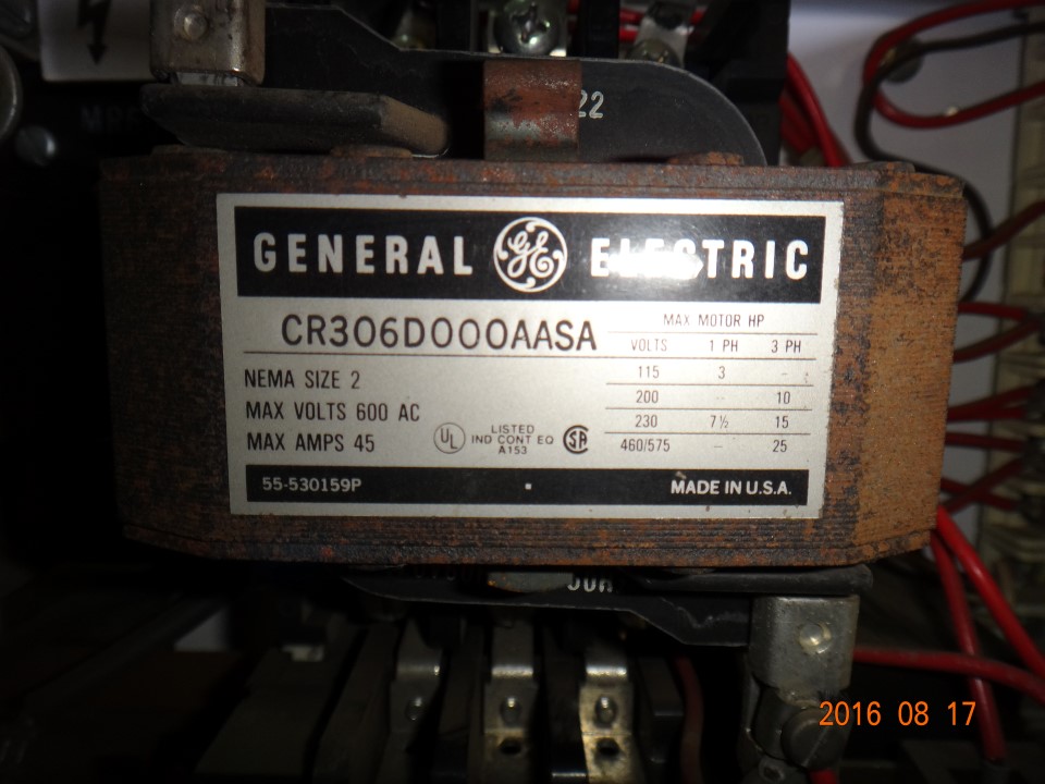 General Electric 8000 Series Size 2 Motor Control Bucket, Transamerican