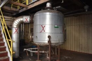 1200 Gal Stainless Steel Tank, 72” Dia x 72” Insulated
