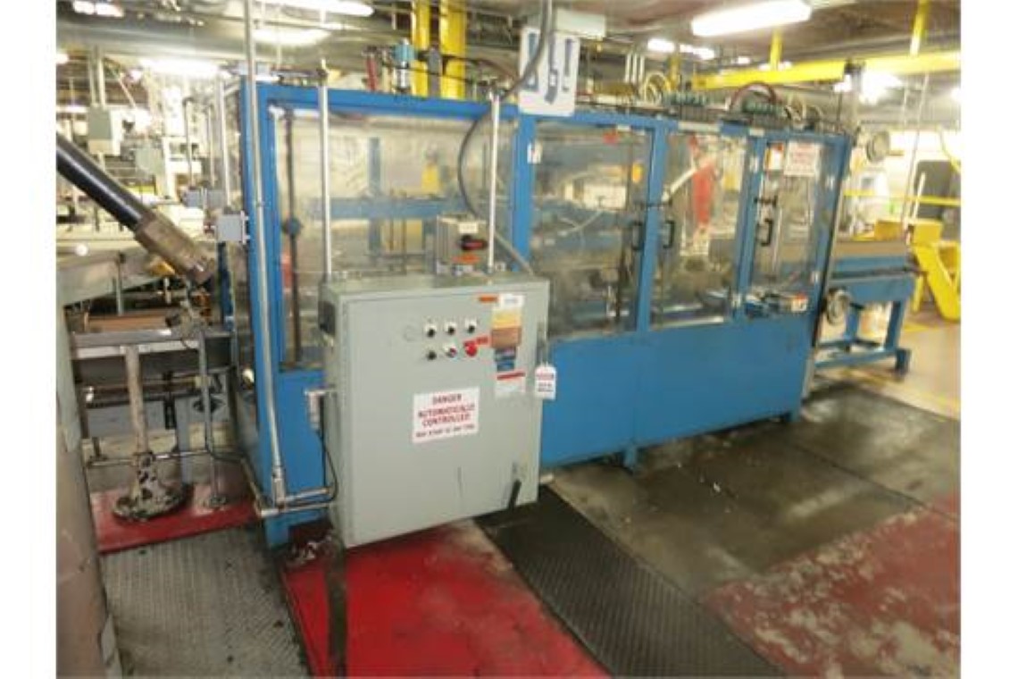 Compacker EP 11-3 case packer, nordson glue, Transamerican Equipment ...