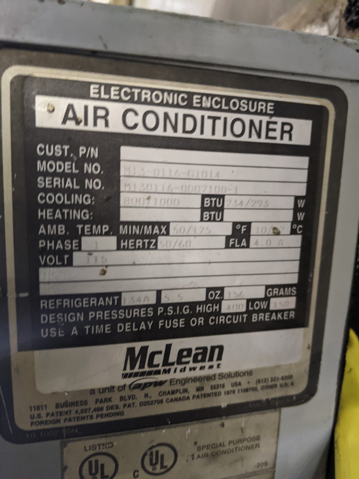 McClean M13-0116-G1014 Air Conditioner