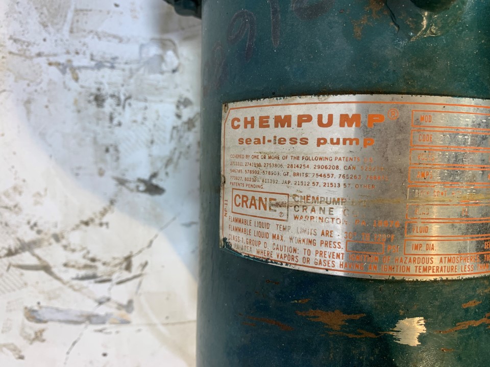 Chempump GVBS-3K-751H1S Stainless Steel Pump, Transamerican Equipment ...